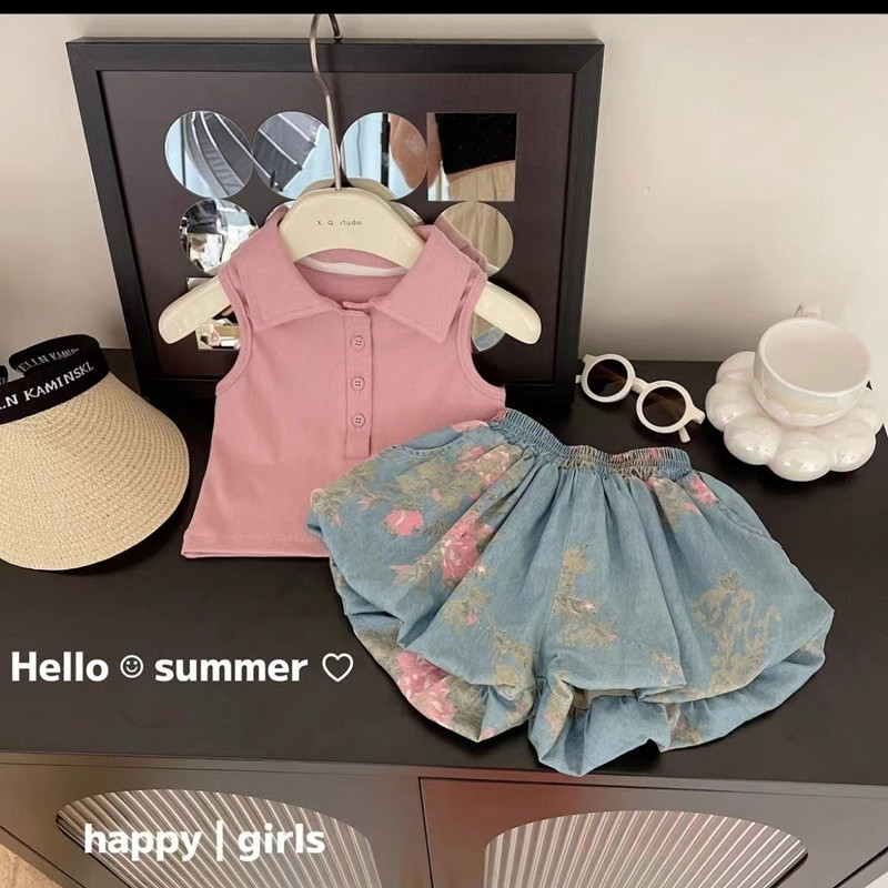 Baby Clothing Boutique - Children's Clothing Sets Sleeveless Top +