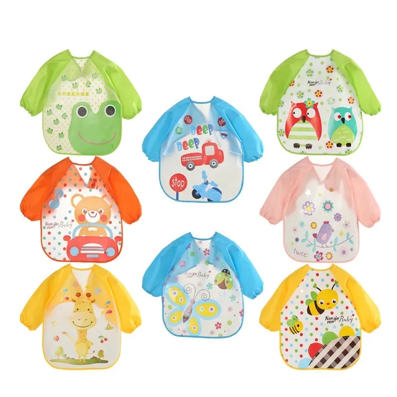 Baby Clothing Kit - Waterproof EVA Full Sleeve Baby Bibs