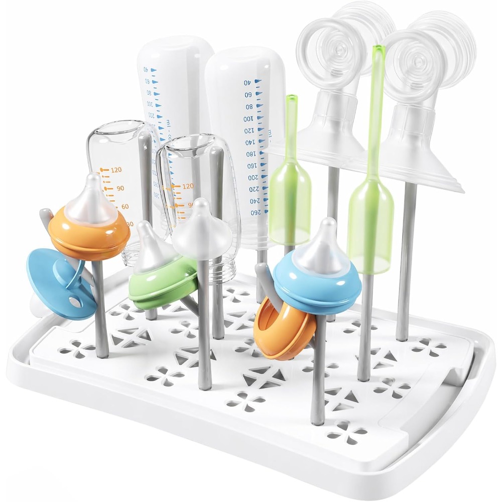Baby Clothing Essentials Newborn - Baby Bottle Drying Rack with Tray