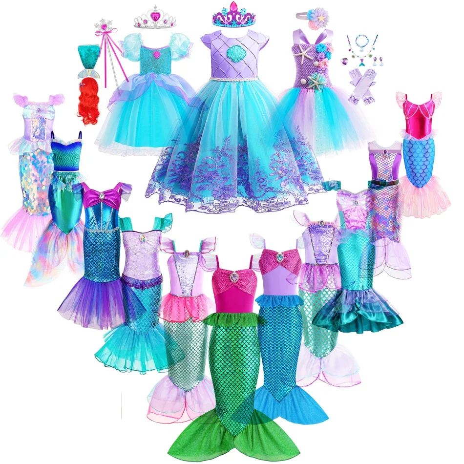 Mermaid Dress Girls Kids Cospl - đánh giá và giá Baby Q Clothing