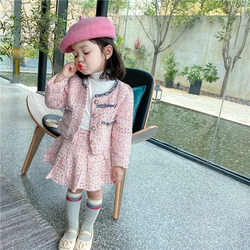 Girls Tweed Sets Clothes Autum - đánh giá và giá Baby Clothing Boutique