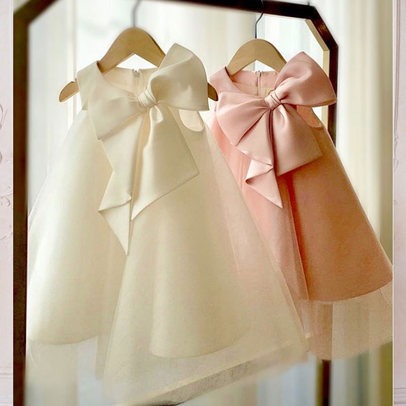 Mùa Hè 2021 Nơ Lớn Đầm Bé Gái  - đánh giá và giá Baby Clothing For Summer