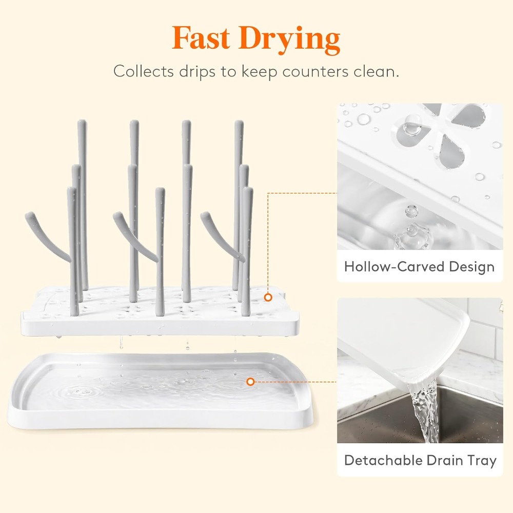 Baby Bottle Drying Rack with T - đánh giá và giá Baby Clothing Essentials Newborn